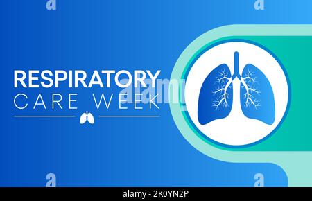 La semaine des soins respiratoires est observée chaque année en octobre afin de sensibiliser les gens à l'amélioration de la santé pulmonaire. Illustration vectorielle Illustration de Vecteur