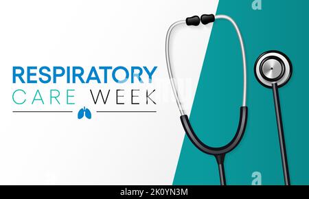 La semaine des soins respiratoires est observée chaque année en octobre afin de sensibiliser les gens à l'amélioration de la santé pulmonaire. Illustration vectorielle Illustration de Vecteur