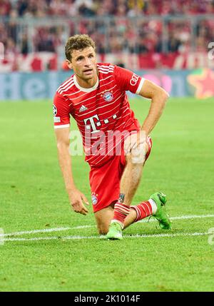 Munich, Allemagne. 13th septembre 2022. Thomas MUELLER, MÜLLER, FCB 25 dans le match FC BAYERN MUENCHEN - FC BARCELONE 2-0 de football Ligue des champions de l'UEFA, stade de groupe, groupe C, jour de match 2, en saison 2022/2023 à Munich, 13 sept. 2022. Gruppenphase, FCB crédit: Peter Schatz/Alay Live News Banque D'Images