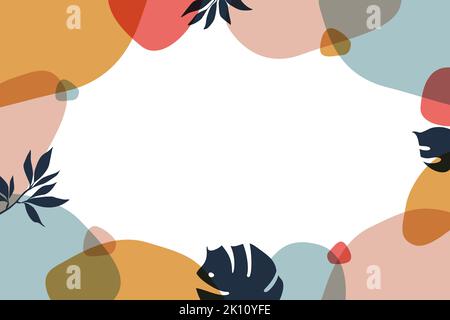 Arrière-plan moderne abstrait aux formes organiques. Illustration du vecteur plat. Illustration de Vecteur