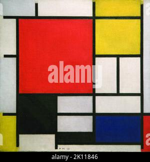 Piet Mondrian. Composition avec grand plan rouge, jaune, noir, gris et bleu, 1921 (huile sur toile) Banque D'Images