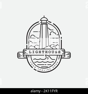modèle vectoriel avec logo light house Illustration de Vecteur