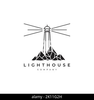 modèle vectoriel avec logo light house Illustration de Vecteur