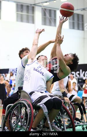Phuket, Thaïlande. 14th septembre 2022. Yoshinobu Takamatsu (JPN) basketball en fauteuil roulant : 2021 IWBF hommes U23 Championnat du monde de basketball en fauteuil roulant quart de finale match entre le Japon 64-43 Israël au complexe sportif de l'Université Prince de Songkla, campus de Phuket à Phuket, Thaïlande . Credit: AFLO/Alay Live News Banque D'Images