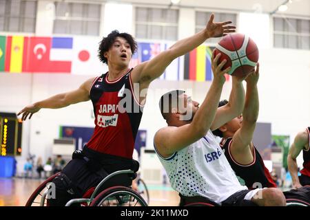 Phuket, Thaïlande. 14th septembre 2022. Yoshinobu Takamatsu (JPN) basketball en fauteuil roulant : 2021 IWBF hommes U23 Championnat du monde de basketball en fauteuil roulant quart de finale match entre le Japon 64-43 Israël au complexe sportif de l'Université Prince de Songkla, campus de Phuket à Phuket, Thaïlande . Credit: AFLO/Alay Live News Banque D'Images