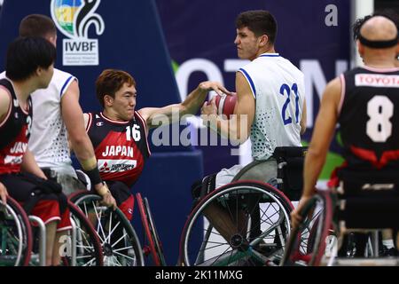 Phuket, Thaïlande. 14th septembre 2022. Akinobu Ito (JPN) basketball en fauteuil roulant : 2021 IWBF hommes U23 Championnat du monde de basketball en fauteuil roulant quart de finale match entre le Japon 64-43 Israël au complexe sportif de l'Université Prince of Songkla, campus de Phuket à Phuket, Thaïlande . Credit: AFLO/Alay Live News Banque D'Images