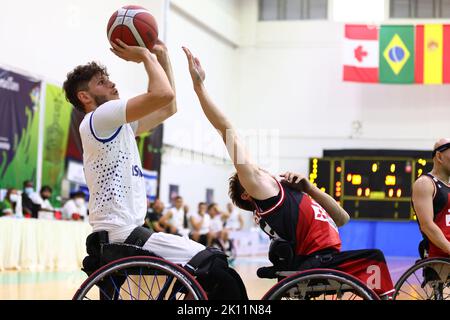Phuket, Thaïlande. 14th septembre 2022. Amit VIGODA (ISR) basketball en fauteuil roulant : 2021 IWBF hommes U23 Championnat du monde de basketball en fauteuil roulant quart de finale match entre le Japon 64-43 Israël au complexe sportif de l'Université Prince de Songkla, campus de Phuket à Phuket, Thaïlande . Credit: AFLO/Alay Live News Banque D'Images