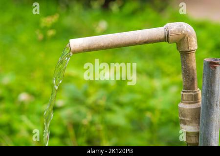 Jet d'eau d'un tuyau Banque D'Images