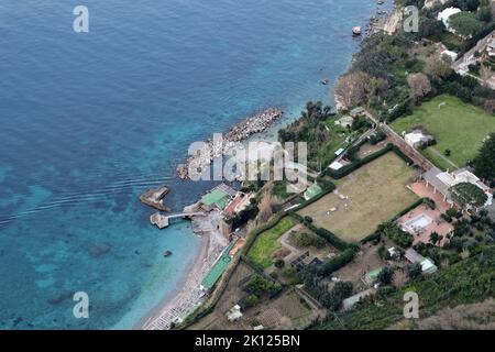 Anacapri - Bagni di Tiberio dalla strada provinciale Banque D'Images