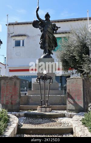 Anacapri - Monumento ai Caduti sur la Piazza della Vittoria Banque D'Images