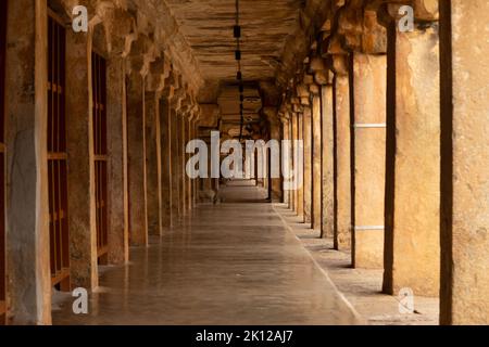 Temple Brihadeshwara, Grand Temple, Temple de la dynastie Chola, Thanjavur, Tamil Nadu, Inde. Banque D'Images