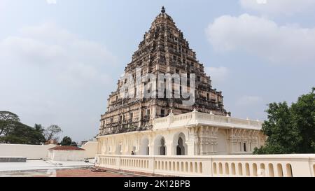 Musée de la vue du Palais de Maratha, Thanjavur, Tamilnadu, Inde. Banque D'Images