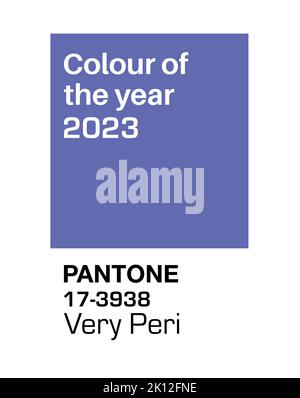 SWINDON, Royaume-Uni - 15 septembre 2022: Pantone Veri Peri Trending couleur de l'année 2022. Motif de couleur, illustration vectorielle Illustration de Vecteur