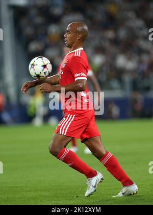 Turin, Italie. 14th septembre 2022. Joao Mario (SL Benfica) pendant Juventus FC vs SL Benfica, match de football de la Ligue des champions de l'UEFA à Turin, Italie, 14 septembre 2022 Credit: Independent photo Agency/Alay Live News Banque D'Images