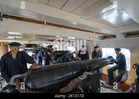 Cuirassé fregatten Jylland à Ebeltoft Danemark Banque D'Images