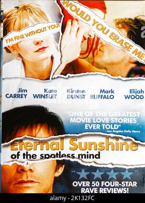 Soleil éternel de l'esprit impeccable 2004. Michel Gondry. Couvercle de lecteur de DVD Banque D'Images