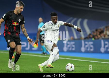 Lors de la Ligue des champions de l'UEFA, Groupe F, un match de football a eu lieu entre le Real Madrid et le RB Leipzig à Santiago Bernabeu sur 14 septembre 2022 à Madrid, en Espagne. Photo Irina R.Hipolito / SpainDPPI / DPPI - photo: Irina R.hipolito/DPPI/LiveMedia Banque D'Images