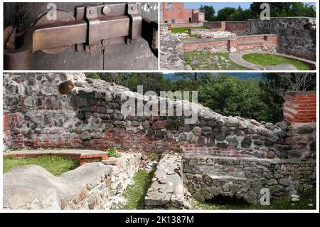 Le majestueux château médiéval de Turaida, paysage d'été. Parc national de Gauja, Sigulda, Lettonie (12) Banque D'Images