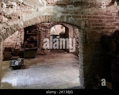 L'intérieur de la Maison des Blackheads le bâtiment médiéval de la place de la vieille ville de Riga (Lettonie), est l'une des principales attractions de la ville Banque D'Images