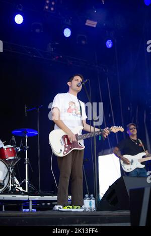 Le groupe californien, ensemble Pangea, vit au festival Tempelhof Sounds à Berlin, en Allemagne Banque D'Images