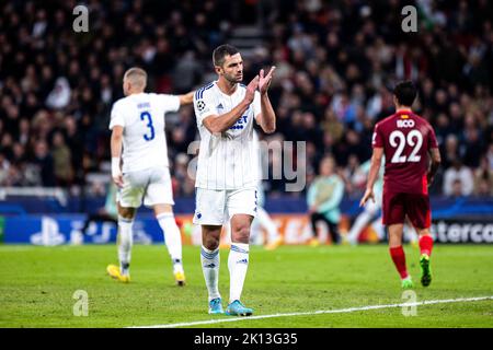 Copenhague, Danemark. 14th septembre 2022. Davit Khocholava (5) du FC Copenhague vu lors du match de la Ligue des champions de l'UEFA entre le FC Copenhague et le FC Sevilla à Parken à Copenhague. (Crédit photo : Gonzales photo/Alamy Live News Banque D'Images