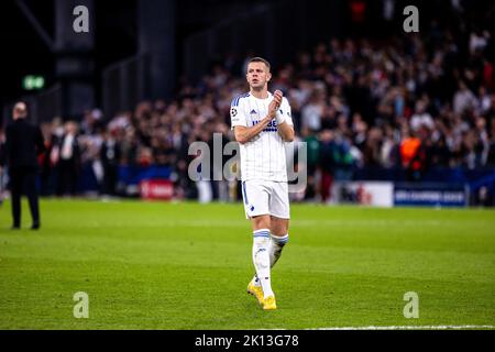 Copenhague, Danemark. 14th septembre 2022. Denis Vavro (3) du FC Copenhague vu après le match de la Ligue des champions de l'UEFA entre le FC Copenhague et le FC Sevilla à Parken à Copenhague. (Crédit photo : Gonzales photo/Alamy Live News Banque D'Images