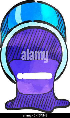 La peinture peut s'afficher sous forme d'aquarelle. Illustration de Vecteur