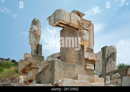 Groupe Polyphemus statues de la Fontaine Pollio d'Éphèse, Turquie Banque D'Images