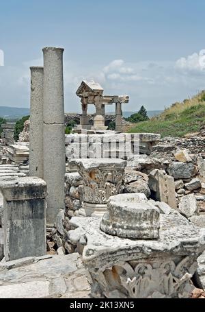 Fondation Trajan dans l'ancien Ephèse, Turquie Banque D'Images