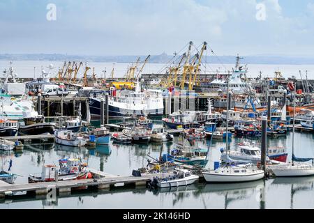 Port de Newlyn à Cornwall, Royaume-Uni Banque D'Images