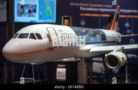 30 août 2019, région de Moscou, Russie. Maquette d'un avion passager à corps étroit Airbus A320 Banque D'Images