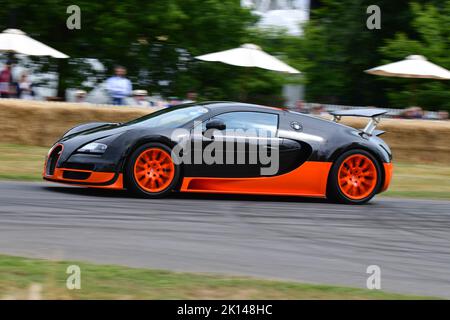 Bugatti Veyron 16-4 Super Sport, Michelin Supercar Run, une occasion de voir, entendre et se rapprocher des voitures les plus prestigieuses au monde, et pour un Banque D'Images