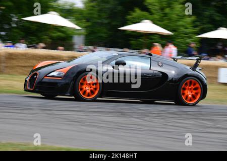 Bugatti Veyron 16-4 Super Sport, Michelin Supercar Run, une occasion de voir, entendre et se rapprocher des voitures les plus prestigieuses au monde, et pour un Banque D'Images