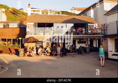 The Cove pub et lieu Hope Cove, South Devon, Angleterre, Royaume-Uni. Banque D'Images