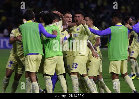 Mexico, Mexique. 14th septembre 2022. L'équipe de football américain célèbre son but lors du match de football entre l'America football Club et Santos Laguna du tournoi d'ouverture 2022 de la MX League au stade Aztec. Sur 14 septembre 2022 à Mexico, Mexique. (Credit image: © Ismael Rosas Eyepix Group/eyepix via ZUMA Press Wire) Banque D'Images