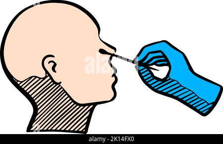 Écouvillon de couleur tiré à la main Illustration de Vecteur