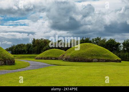 Les tombes mégalithiques de Newgrange en Irlande Banque D'Images