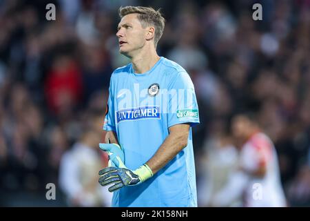 ROTTERDAM, PAYS-BAS - SEPTEMBRE 15 : gardien de but Jorg Siebenhandl de SK Sturm Graz pendant le match de l'UEFA Europa League entre Feyenoord et SK Sturm Graz à de Kuip on 15 septembre 2022 à Rotterdam, pays-Bas (photo de Peter sous/Orange Pictures) Banque D'Images