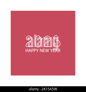 Bonne année 2023. Vector pour le design carte de vœux du nouvel an, couverture, logo. Illustration de Vecteur