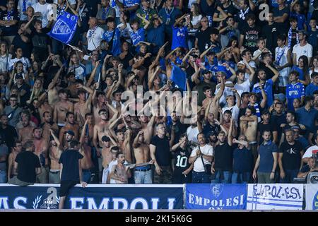 Supporters d'Empoli pendant la série Un match entre Empoli et Roma au Stadio Carlo Castellani, Empoli, Italie, le 12 septembre 2022. Photo de Giusepp Banque D'Images