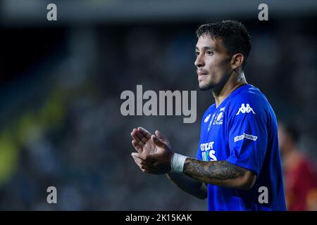 Martin Satriano du FC Empoli gestes pendant la série Un match entre Empoli et Roma au Stadio Carlo Castellani, Empoli, Italie, le 12 septembre 2022. Banque D'Images