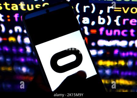 15 septembre 2022, Inde : dans cette illustration, un logo d'application Oculus apparaît sur un smartphone android. (Image de crédit : © Avishek Das/SOPA Images via ZUMA Press Wire) Banque D'Images