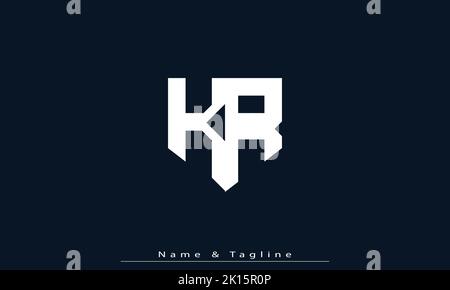 Lettres de l'alphabet initiales Monogram logo KR , RK Illustration de Vecteur
