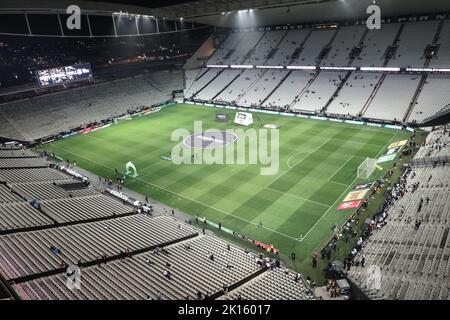 Sao Paulo, Brésil. 15th septembre 2022. SP - Sao Paulo - 09/15/2022 - COPA DO BRASIL 2022, CORINTHIENS X FLUMINENSE - vue générale du stade Arena Corinthiens pour le match entre Corinthiens et Fluminense pour le championnat Copa do Brasil 2022. Photo: Ettore Chiereguini/AGIF/Sipa USA crédit: SIPA USA/Alay Live News Banque D'Images