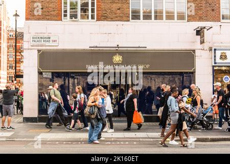 Buckingham Palace Shop dans Buckingham Palace Road SW1 Banque D'Images