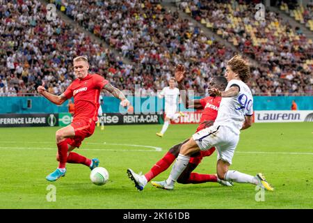 Bucarest, Roumanie. 15th septembre 2022. 15 septembre 2022: Fabio Silva #99 du RSC Anderlecht pendant du match de l'UEFA Europa Conference League groupe B entre la FCSB Bucarest et le RSC Anderlecht au stade national Arena à Bucarest, Roumanie ROU. Catalin Soare/Cronos crédit: Cronos/Alamy Live News Banque D'Images