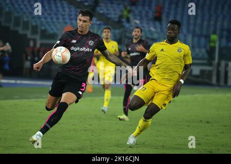 Rome, Italie. 15th septembre 2022. Roger Ibanez (Roma) en action lors du tour 2nd de la Ligue Europa de l'UEFA entre AS Roma et HJK Helsinki au Stadio Olimpico sur 15 septembre 2022 à Rome, Italie. (Credit image: © Giuseppe Fama/Pacific Press via ZUMA Press Wire) Credit: ZUMA Press, Inc./Alamy Live News Banque D'Images