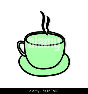 Symbole de symbole de café. Affiche du café. Symbole du café. Modèle d'illustration à motif vectoriel de logo de tasse à café tendance. Banque D'Images