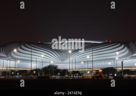 Doha, Qatar - 15 septembre 2022: Le stade Al Janoub est situé dans la ville sud d'Al Wakrah, Doha. Le stade Al Janoub est l'un des huit stades Banque D'Images