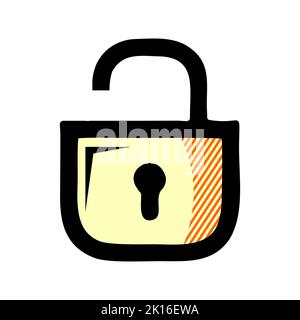icône de cadenas ouvert isolée sur fond blanc de la collection diverse. icône de cadenas ouvert symbole de cadenas ouvert tendance et moderne pour logo, web, a Banque D'Images
